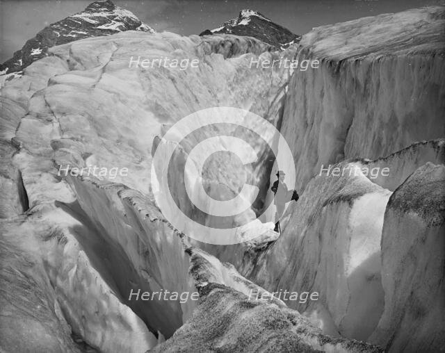 Crevasse formation in Illecillewaet Glacier, Selkirk Mountains, B.C., c1902. Creator: Unknown.