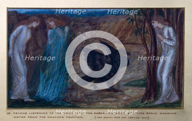 Cupid and Psyche - Study for the Palace Green Mural - Psyche sent by Venus the Task, 1872. Creator: Sir Edward Coley Burne-Jones.