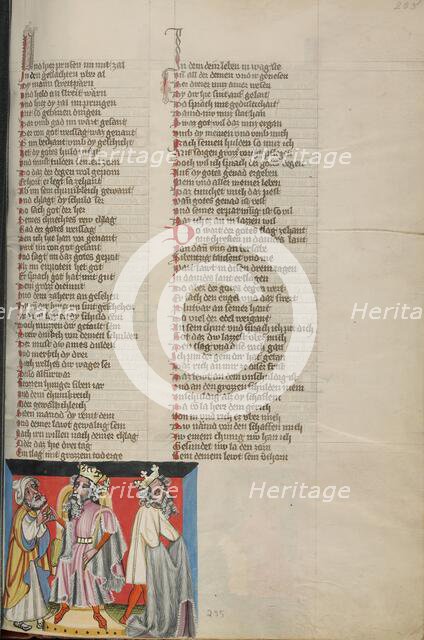 David's Penance after the Census; Weltchronik, about 1400-1410. Creator: Unknown.