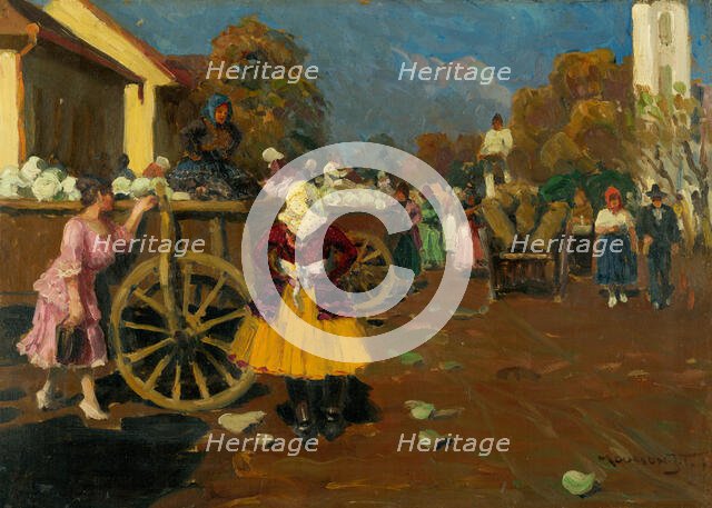 Market in Michalovce I, 1925-1930. Creator: Teodor Jozef Mousson.