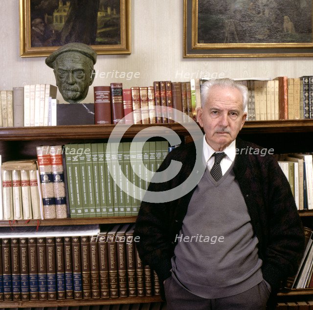 Julio Caro Baroja (1914-1995), Spanish ethnologist, portrait of 1988.
