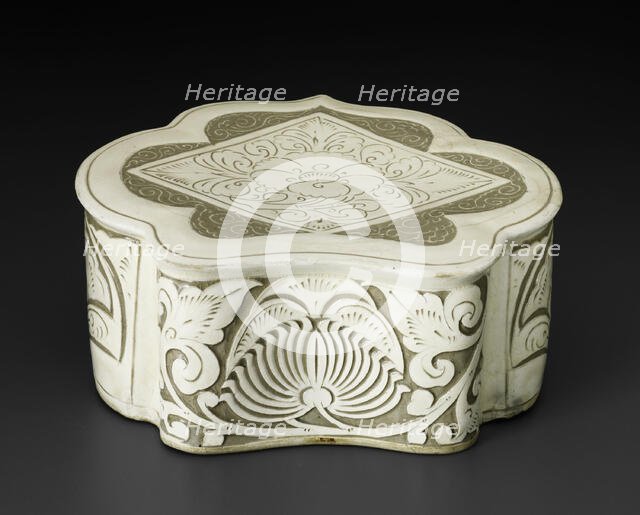 Cloud-Shaped Pillow with Peony Scroll, Northern Song dynasty (960-1127), late 10th/early 11th cent. Creator: Unknown.