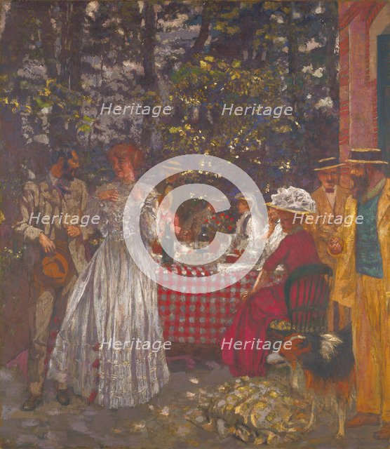 The Terrace at Vasouy, the Lunch, 1901. Artist: Vuillard, Édouard (1868-1940)