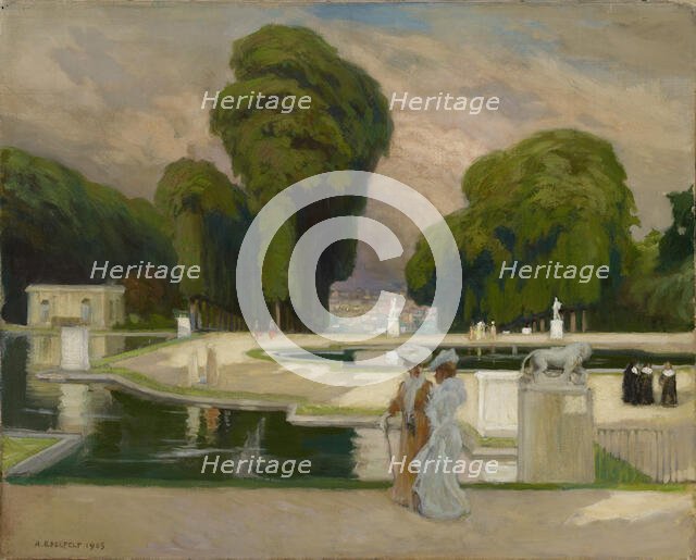 From St. Cloud Park, Paris, 1905. Creator: Albert Edelfelt.
