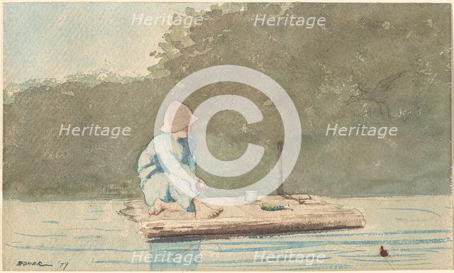 Boy on a Raft, 1879. Creator: Winslow Homer.