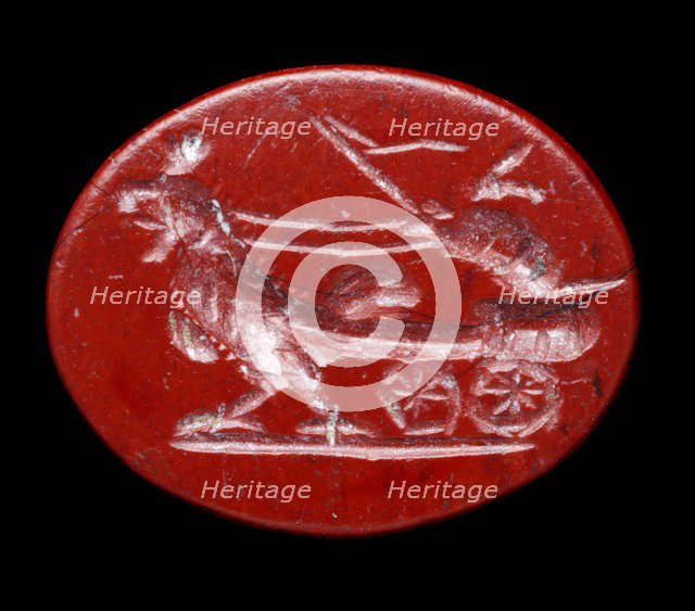 Roman jasper intaglio from Aldborough Roman town, North Yorkshire. Artist: Unknown.