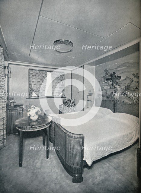 'First Class Cabin de Luxe on board Victoria', 1931. Artist: Unknown.