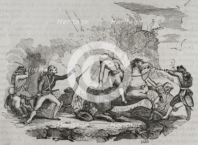 Death of Luis Fermin de Carvajal, 1st Count of La Union, (1752-1794), 1794 (1851).  Creator: Unknown.