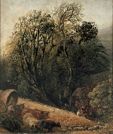 A Cornfield Bordered by Trees, c1833-1834. Artist: Samuel Palmer.
