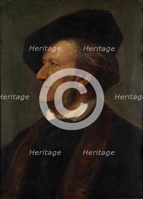 Portrait of the composer Richard Wagner (1813-1883). Artist: Lenbach, Franz, von (1836-1904)