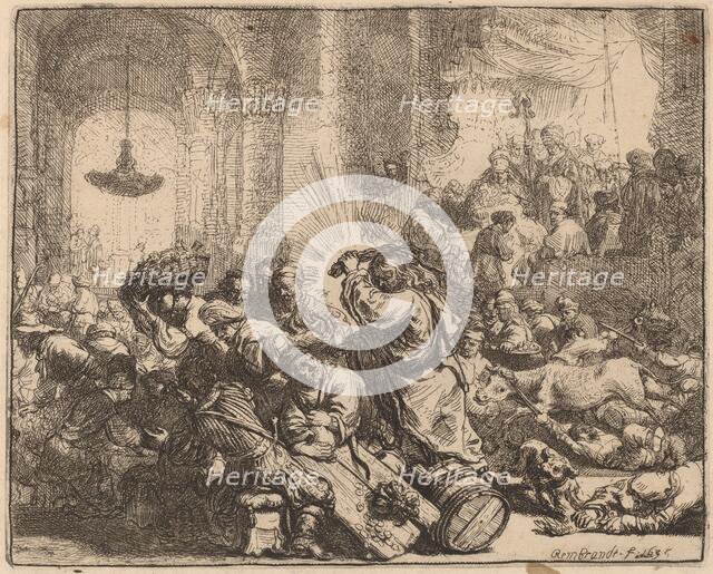Christ Driving the Money Changers from the Temple, 1635. Creator: Rembrandt Harmensz van Rijn.