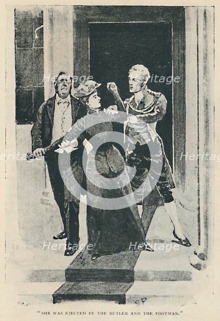 'She Was Ejected By The Butler And The Footman', 1892. Artist: Sidney E Paget.