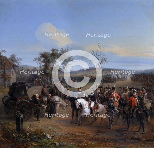 General Despret and Louis-Philippe, Duke of Chartres at Gravelotte, July 1792. Artist: Charpentier, Eugène Louis (1811-1890)
