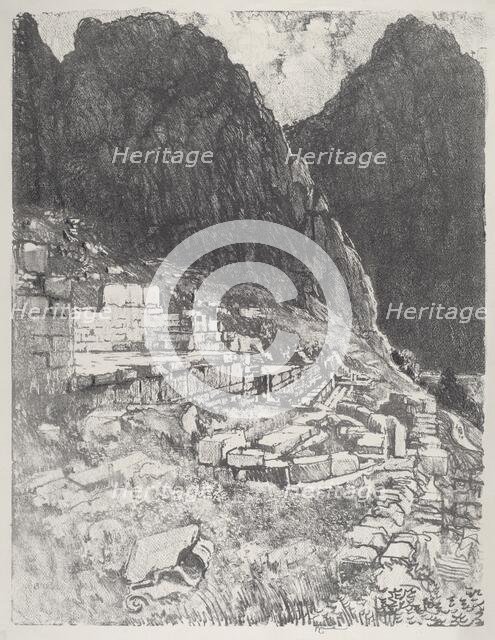 Seats of the Mighty, Delphi, 1913. Creator: Joseph Pennell.