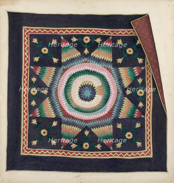 Star of Bethlehem Quilt, c. 1940. Creator: Sylvia DeZon.