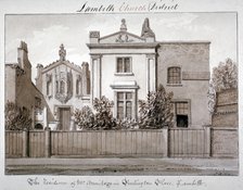 Mr Armitage's residence in Penlington Place, Lambeth, London, 1828. Artist: John Chessell Buckler