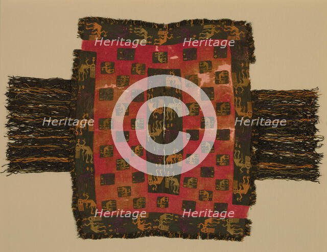 Poncho Displaying Contorted Figures, Peru, 100 B.C./A.D. 200. Creator: Unknown.