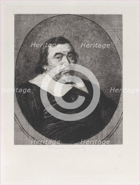 A Dutch Burgomaster, after Bartholomeus van der Helst, 1871. Creator: Jules-Ferdinand Jacquemart.