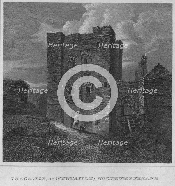 'The Castle, at Newcastle; Northumberland', 1814. Artist: John Greig.