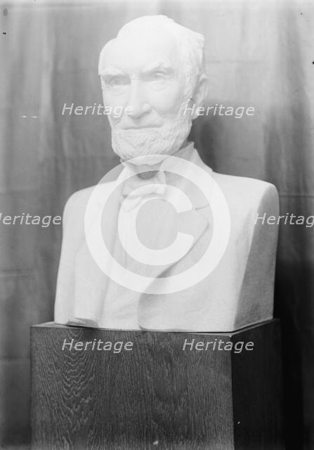Marble Bust Of Joseph Gurney Cannon, Rep. from Illinois, 1913. Creator: Harris & Ewing.