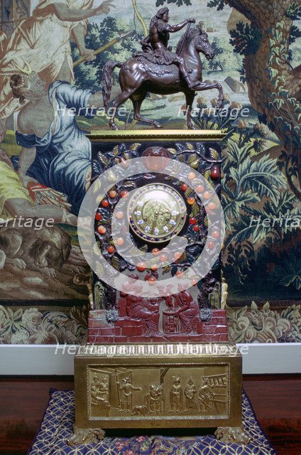 French clock, Tapestry Room, Blair Castle, Blair Atholl, Perthshire, Scotland. Artist: Tony Evans