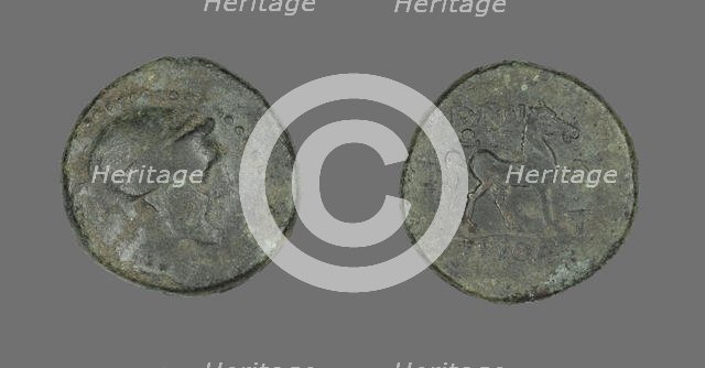 Coin Depicting the Amazon Cyme, 250-190 BCE. Creator: Unknown.