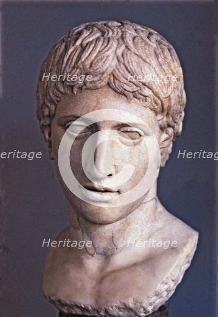 Bust, a copy of an original by Polykleitos.