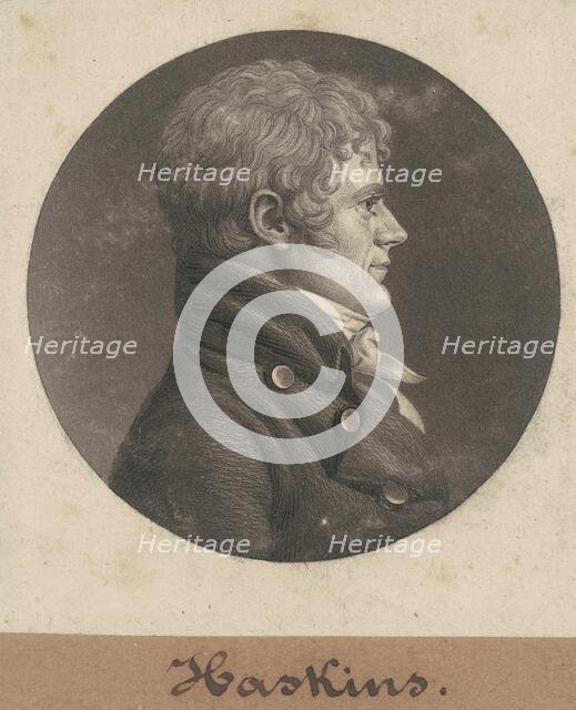 Joseph Haskins, 1803. Creator: Charles Balthazar Julien Févret de Saint-Mémin.