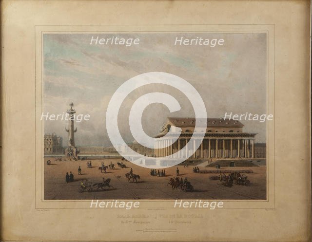 Stock exchange in Saint Petersburg, End 1840s. Creator: Bichebois, Louis-Pierre-Alphonse (1801-1850).