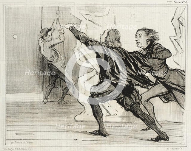 Farce dramatique..., 1841. Creator: Honore Daumier.