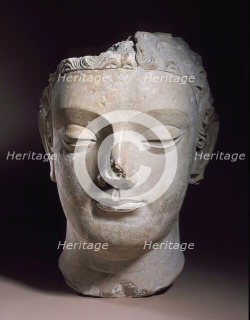 Head of Buddha Shakyamuni, 4th century. Creator: Unknown.