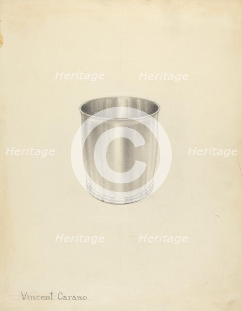 Silver Beaker, 1935/1942. Creator: Vincent Carano.