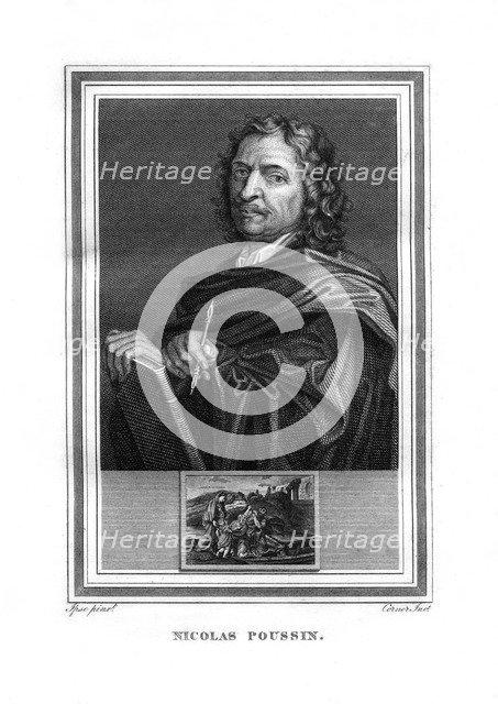 Nicolas Poussin, French painter, (1825).Artist: John Corner