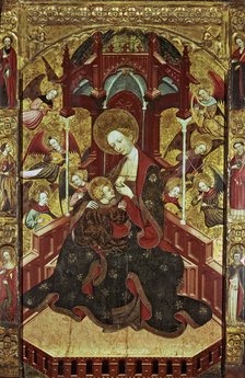  'The Virgin of milk with musical angels', central Painting of an altarpiece from the church of S…