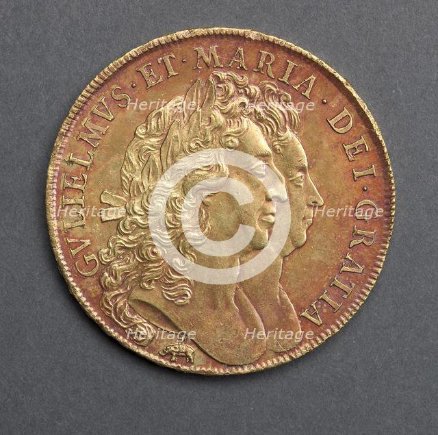 Five Guineas (obverse), 1691. Creator: Unknown.