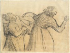 Laundress Carrying Linen, c. 1885/1895. Creator: Edgar Degas.