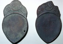 Pair of bronze ritual iron age spoons. Artist: Unknown