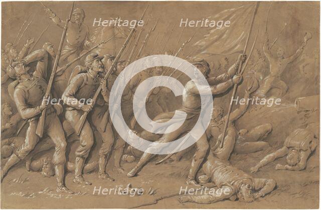 Battle Charge, 1865-1874. Creator: Hammatt Billings.