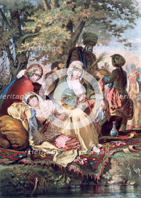 'Hareem', 1857. Artist: Amadeo Preziosi