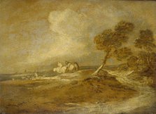 A Landscape with Horsemen, late 18th century. Artist: Thomas Gainsborough.