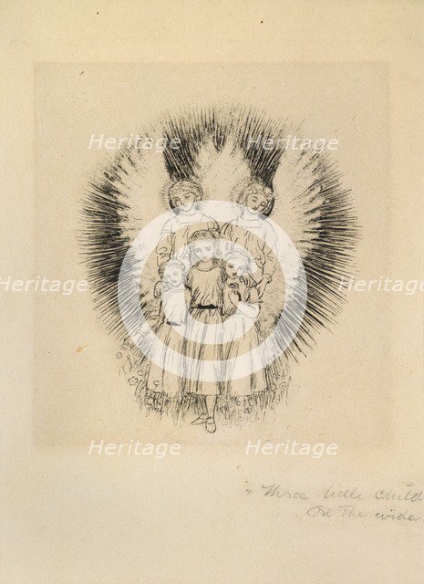 Three little Children on the wide wide Earth, late 19th century. Artist: Arthur Hughes.