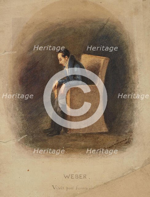 Portrait of Carl Maria von Weber (1786-1826), 1826. Creator: Liverati, Carlo Ernesto (1805-1844).