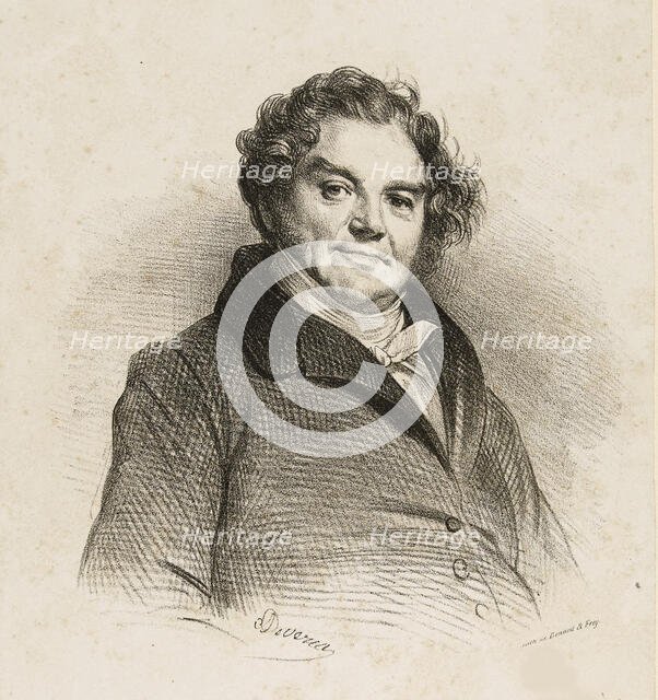 Portrait of Eugène François Vidocq (1775-1857), c. 1828. Creator: Devéria, Achille (1800-1857).
