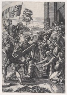 The Bearing of the Cross, 1517. Creator: Agostino Veneziano.