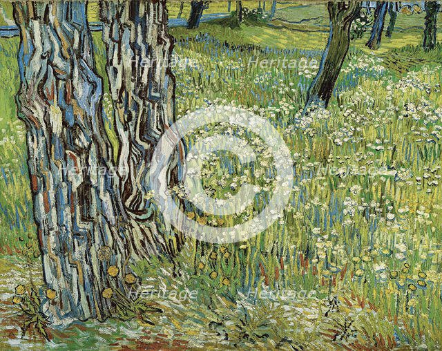 Tree trunks in the grass, 1890. Creator: Gogh, Vincent, van (1853-1890).