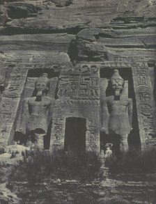 Nubie. Ibsamboul. Entrée du Spéos d'Hathor, 1850. Creator: Maxime du Camp.