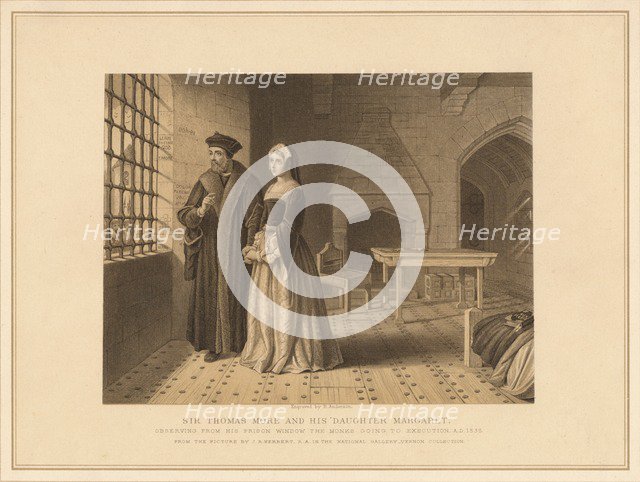 'Sir Thomas More and his Daughter Margaret', (1878). Artist: Robert Anderson.