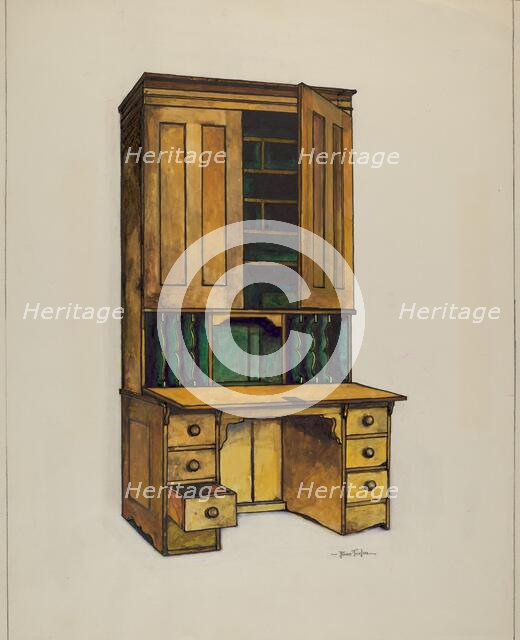 Cupboard, c. 1937. Creator: Florence Truelson.