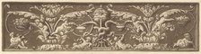 Ornamental frieze with putti and intertwined snakes, from Recueil de Différentes Compositi..., 1784. Creator: Jean Jacques Lagrenee.