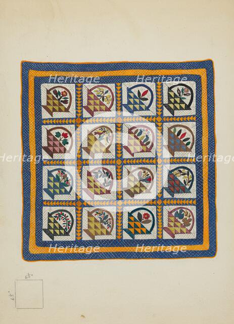 Bedspread, 1936. Creator: Irene Schaefer.